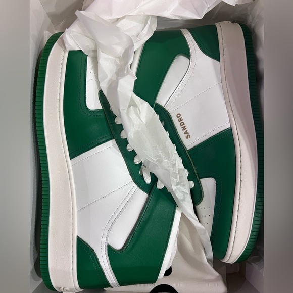Sandro Green High-TOP mens SNEAKERS size 44 US 11 - Picture 4 of 7